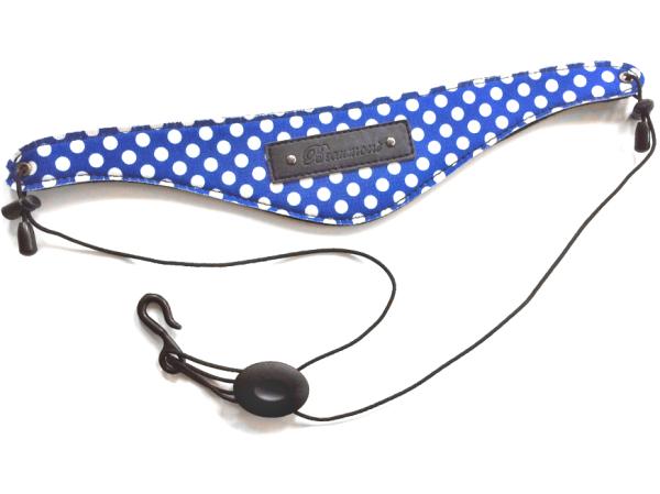 Beaumont ボーモント ブルー ポルカ ドット ストラップ 管楽器 クラリネット オーボエ ソプラノサックス ネックストラップ ドット柄　北海道 沖縄 離島不可