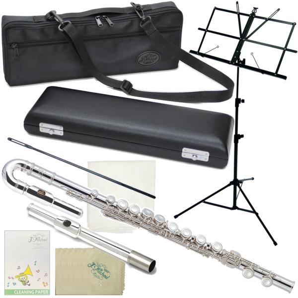 J Michael Jマイケル 3年保証 FLU-450SE こども用 U字管 フルート ストレート頭部管付き Eメカニズム セットD　以下対応不可 北海道 沖縄 離島 同梱 代引き