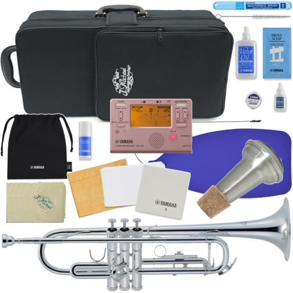 J Michael Jマイケル 3年保証サポート TR-430S トランペット 銀メッキ レッドブラスマウスパイプ 管楽器 B♭ Trumpet セットL　以下対応不可 北海道 沖縄 離島 代引き 同梱
