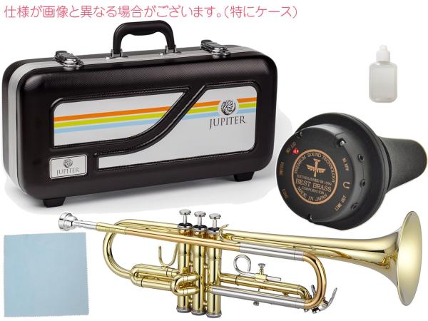 JUPITER  ジュピター JTR500 トランペット ラッカー ゴールド 管楽器 B♭ JTR-500 Trumpet イエローブラス ミュート e-BRASS セット H　北海道 沖縄 離島不可