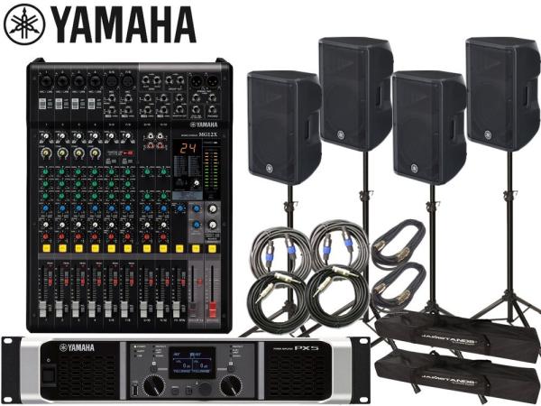YAMAHA ( ヤマハ ) PA 音響システム スピーカー4台 イベントセット4SPCBR12PX5MG12XJ