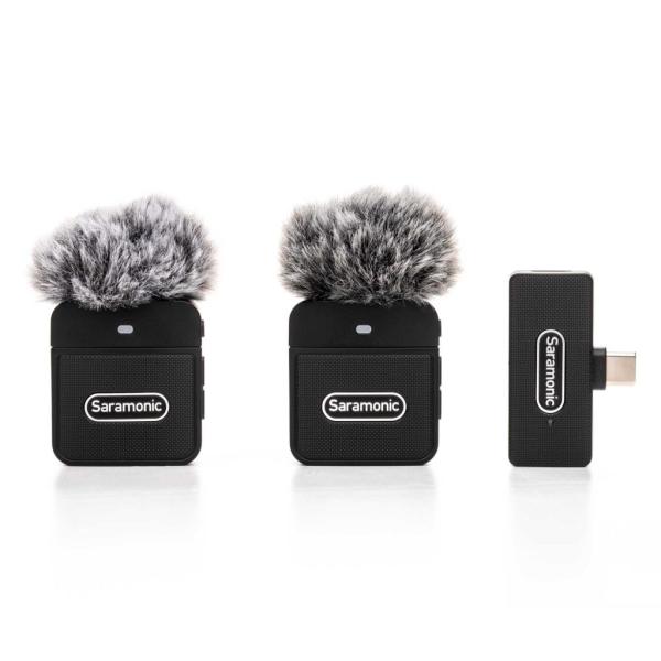 Saramonic サラモニック Blink100-B6 2.4G超小型ワイヤレスマイクシステム(送信機×2台、USB-C端子付き受信機×1台)