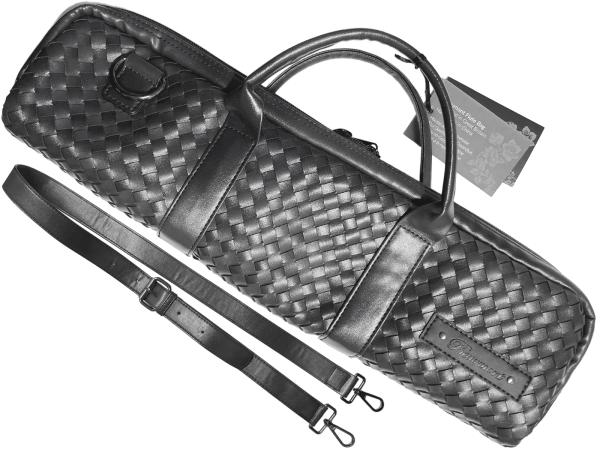 Beaumont ボーモント フルート ケース カバー ブラック ウィーブ 合皮 ショルダー  H足部管 H管 Flute case black weave leather　北海道 沖縄 離島不可