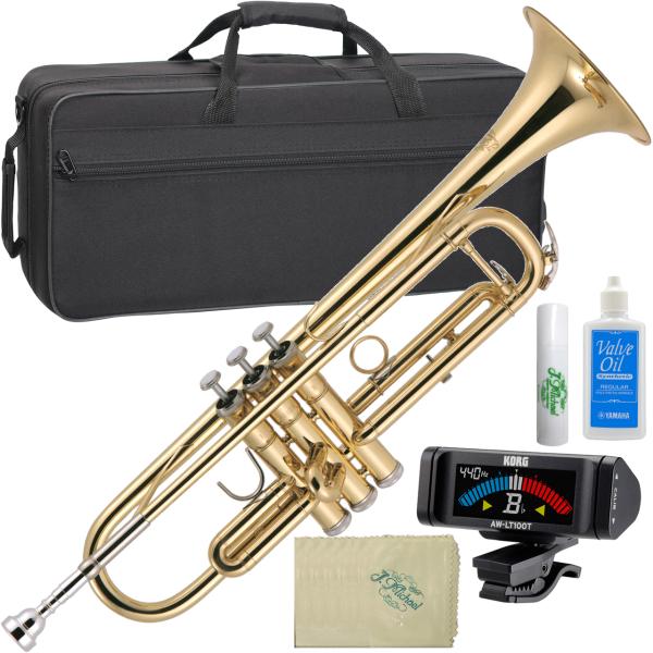 J Michael Jマイケル 3年保証 TR-200 トランペット ラッカー アウトレット 管楽器 B♭ Trumpet gold セットD　北海道 沖縄 離島不可 代引不可 同梱不可