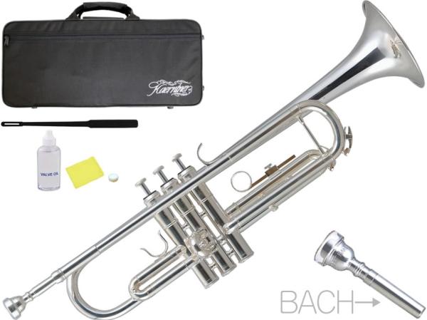 Kaerntner ケルントナー KTR-35 トランペット 銀メッキ 管楽器 B♭ Trumpets SV KTR35 BACHマウスピース セット　北海道不可 沖縄不可 離島不可 代引き不可 同梱不可