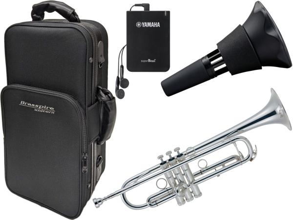 Brasspire Unicorn ブラスパイア ユニコーン  BPTR-750SS トランペット 銀メッキ 管楽器 イエローブラス シルバーメッキ B♭ trumpet SB7X セット B　北海道 沖縄 離島不可