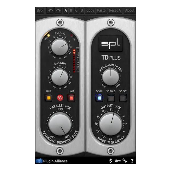 Plugin Alliance プラグインアライアンス SPL Transient Designer Plus プラグインエフェクト コンプレッサー