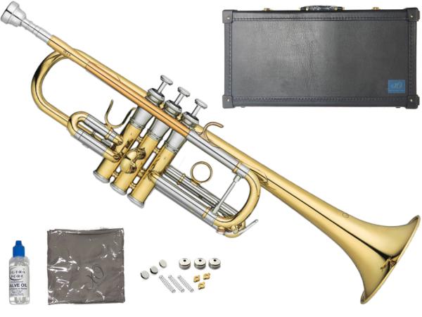 XO ( エックスオー ) 1624L C管 トランペット ラッカー ゴールド イエローブラス 管楽器 C Trumpet gold　北海道 沖縄 離島不可