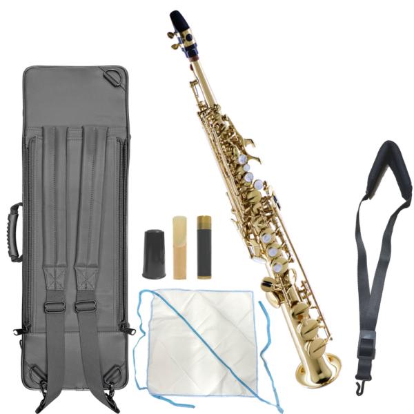 Kenny G Saxophones ( ケニーGサックス ) KGSSL-GIV ストレート ソプラノサックス ネック一体型 ラッカー イエローブラス 管楽器 Soprano Saxophone gold　北海道 沖縄 離島不可