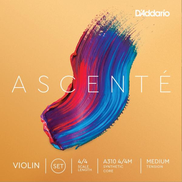 D'Addario ダダリオ A310 4/4M アセント バイオリン弦 4/4サイズ セット弦 4本入り ミディアムテンション Ascente Violin Strings Set　北海道 沖縄 離島不可