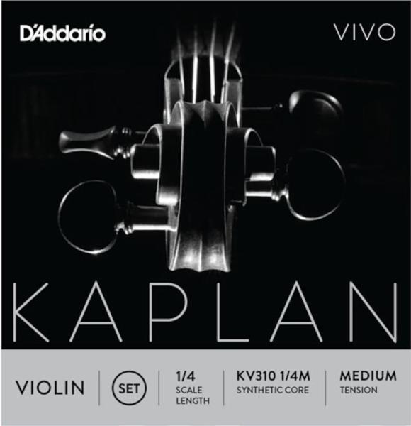 D'Addario ( ダダリオ ) KV310 1/4M カプラン ビボ バイオリン弦 1/4サイズ セット弦 4本入り ミディアムテンション KAPLAN VIVO Violin Strings Set　北海道 沖縄 離島不可