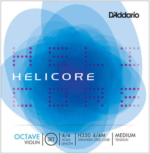 D'Addario ダダリオ H350 4/4M ヘリコアオクターブ バイオリン弦 4/4サイズ 4本 セット ミディアムテンション Helicore Octave Violin Strings Set　北海道 沖縄 離島不可