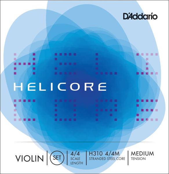 D'Addario ダダリオ H310 4/4M ヘリコア バイオリン弦 4/4サイズ 4本 セット ミディアムテンション Helicore Violin Strings　北海道 沖縄 離島不可