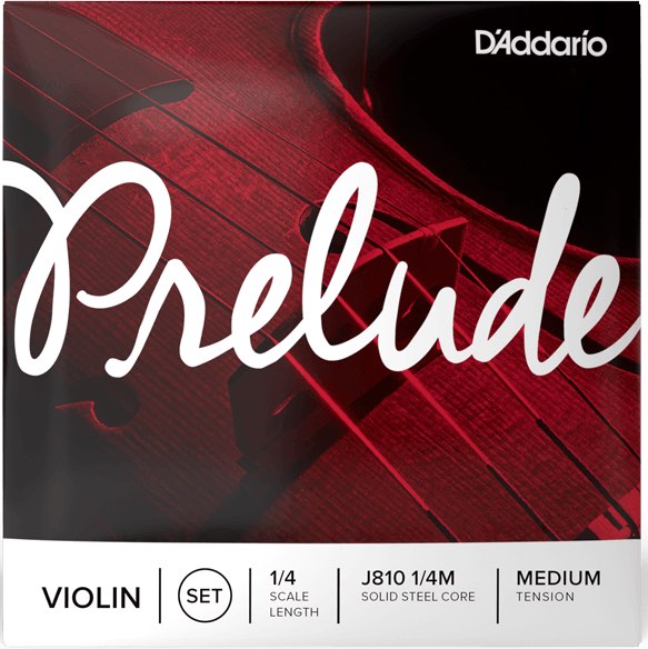 D'Addario ダダリオ J810 1/4M プレリュード バイオリン弦 1/4サイズ 4本 セット ミディアムテンション Prelude Violin Strings set　北海道 沖縄 離島不可