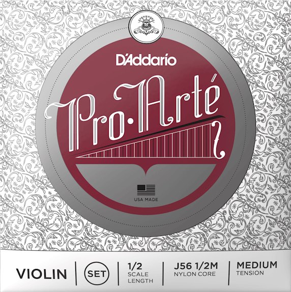D'Addario ダダリオ J56 1/2M プロアルテ バイオリン弦 1/2サイズ 4本 セット ミディアムテンション Pro・Arte Violin Strings set　北海道 沖縄 離島不可