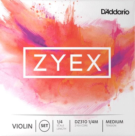 D'Addario ( ダダリオ ) DZ310 1/4M Zyex ザイエックス バイオリン弦 1/4サイズ 4本 セット ミディアムテンション Violin Strings set　北海道 沖縄 離島不可