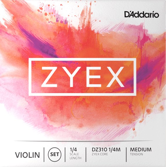 D'Addario ダダリオ DZ310 1/4M Zyex ザイエックス バイオリン弦 1/4サイズ 4本 セット ミディアムテンション Violin Strings set　北海道 沖縄 離島不可