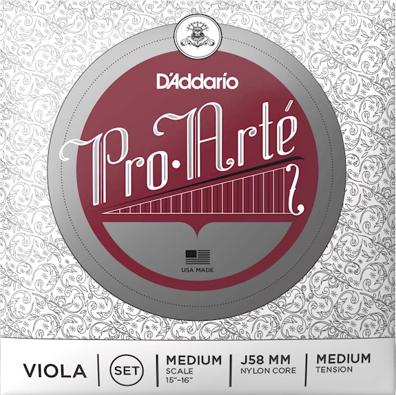 D'Addario ダダリオ J58 MM PROARTE  ビオラ弦 4本 セット プロアルテ ヴィオラ弦 Pro・Arte Viola Strings set Medium Scale MEDIUM TENSION　北海道 沖縄 離島不可
