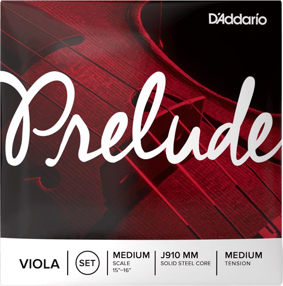 D'Addario ダダリオ J910 MM PRELUDE ビオラ弦 4本 セット プレリュード ヴィオラ弦 Viola Strings set Medium Scale MEDIUM TENSION　北海道 沖縄 離島不可