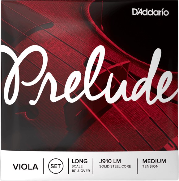 D'Addario ダダリオ J910 LM PRELUDE ビオラ弦 4本 セット プレリュード ヴィオラ弦 Viola Strings set Long Scale MEDIUM TENSION　北海道 沖縄 離島不可