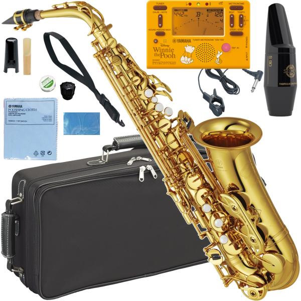 YAMAHA ( ヤマハ ) YAS-62 アルトサックス ラッカー 日本製 管楽器 Alto saxophone gold セルマー S90 マウスピース セット L　北海道 沖縄 離島不可