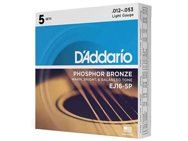 D'Addario ダダリオ EJ16-5P《12-53 5パックセット》