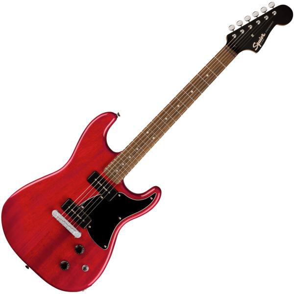 SQUIER スクワイヤー Paranormal Strat-O-Sonic  Crimson Red Transparent ストラトキャスター モディファイ パラノーマル