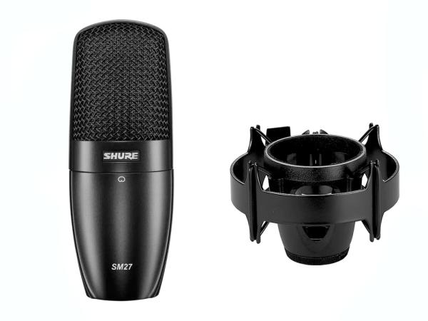 SHURE シュア SM27-SC-X カーディオイド コンデンサー マイクロホン ショックマウント付