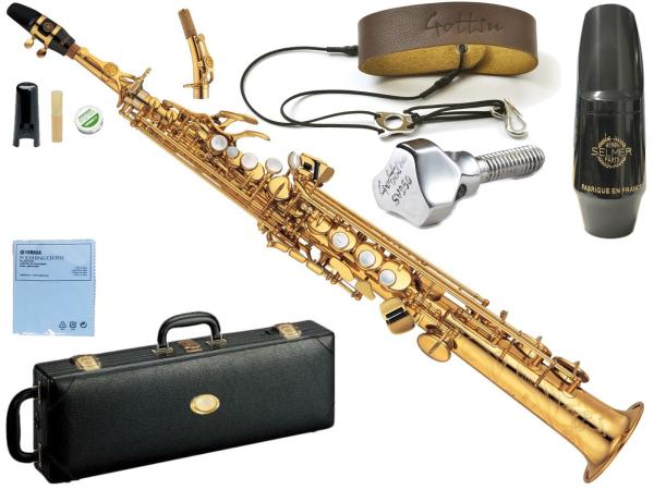 YAMAHA ( ヤマハ ) YSS-875EX ソプラノサックス カスタムEX ラッカー Soprano saxophone gold Custam EX セルマーマウスピース セット J　北海道 沖縄 離島不可