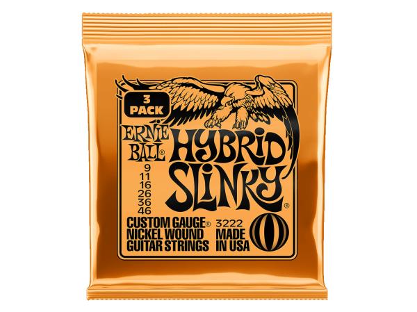 ERNIE BALL アーニーボール HYBRID SLINKY #3222《9-46》3パックセット