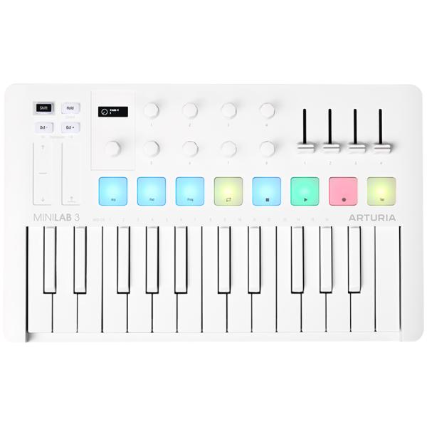 Arturia ( アートリア ) MiniLab 3 ALPINE WHITE MIDI キーボード&パッドコントローラー アルピンホワイト 音楽制作