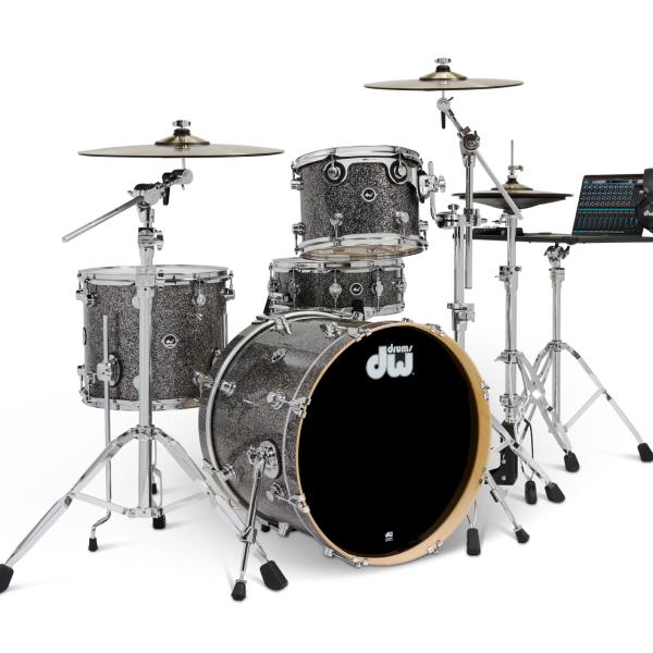 DW ディーダブル DWe 4-Piece Complete Bundle Kit Black Galaxy FinishPly
