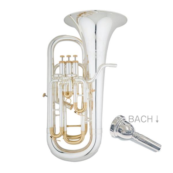 EASTMAN ( イーストマン ) EEP526GS ユーフォニアム 銀メッキ 4ピストン 太管 ゴールドトリム コンペンセイティング B♭ Euphonium BACH セット A 北海道 沖縄 離島 代引き不可