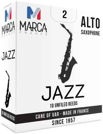 MARCA マーカ ジャズ アルトサックス リード 2番 アンファイルドカット 10枚 1箱 Alto saxophone reed JAZZ unfiled cut 2.0　北海道 沖縄 離島不可