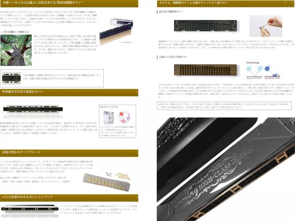 SUZUKI ( スズキ ) SU-21W A♯ 複音ハーモニカ 21穴 高級ハミング 日本