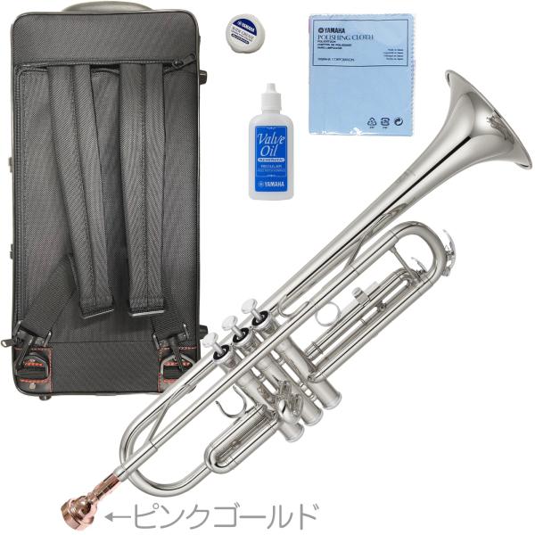 YAMAHA ( ヤマハ ) YTR-3335S トランペット 銀メッキ リバース シルバー 管楽器 B♭ Trumpet ピンクゴールドマウスピース セット M　北海道 沖縄 離島 不可