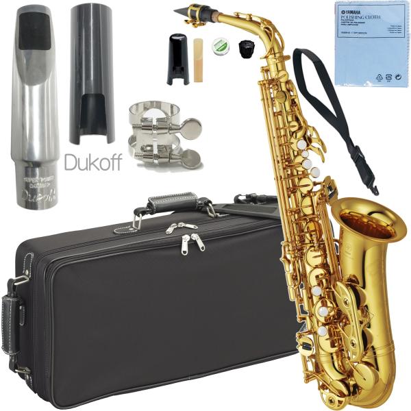 YAMAHA ヤマハ YAS-62 アルトサックス ラッカー 日本製 管楽器 Alto saxophone gold Dukoffメタルマウスピース セット V　北海道 沖縄 離島不可
