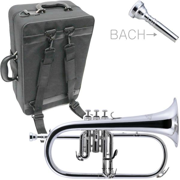 J Michael Jマイケル FG-550S フリューゲルホルン 銀メッキ 管楽器 シルバー flugel horn BACHマウスピース セット G　北海道 沖縄 離島不可