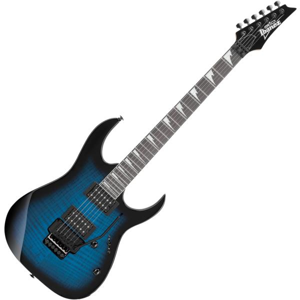 Ibanez ( アイバニーズ ) GRG320FA TBS   ダブルロックトレモロ搭載 入門 におすすめ エレキギター  Transparent Blue Sunburst