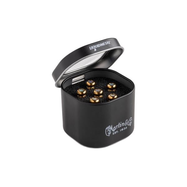 Martin マーチン LiquidMetal LUXE BY MARTIN Bridge Pins (Gold With Pearl)18APP0014