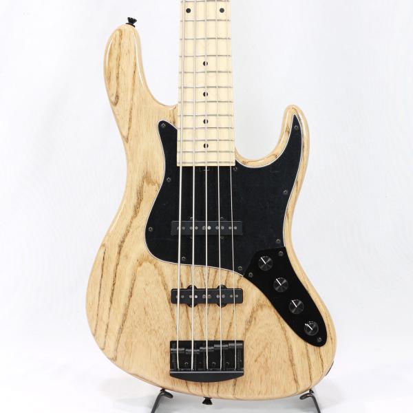 Kikuchi Guitars Custom 5st J Bass Natural with Black Filler