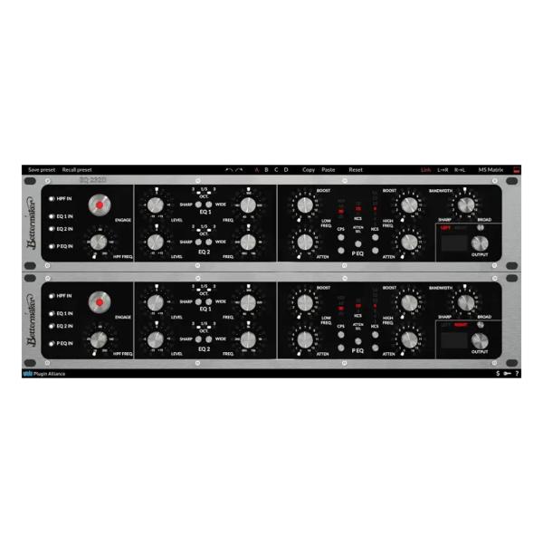 Plugin Alliance プラグインアライアンス Bettermaker EQ232D エフェクト プラグイン EQ イコライザー