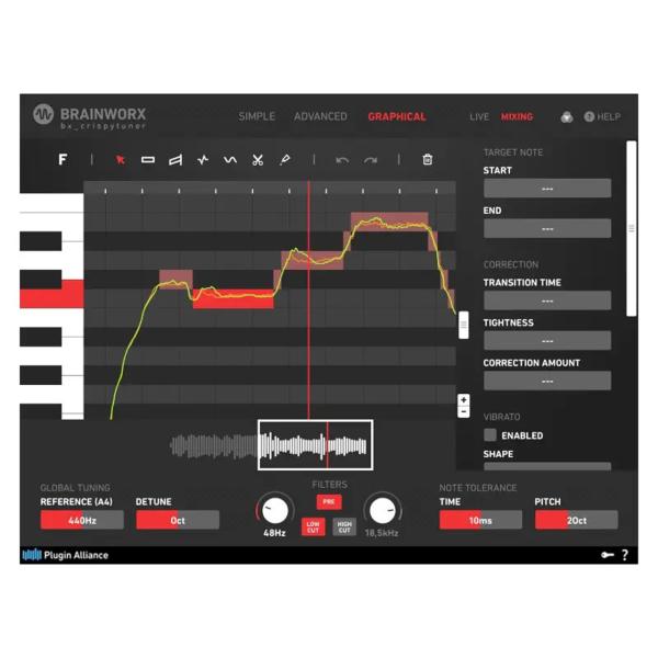 Plugin Alliance プラグインアライアンス Brainworx bx_crispytuner ボーカル ピッチ チューニング エフェクト プラグイン