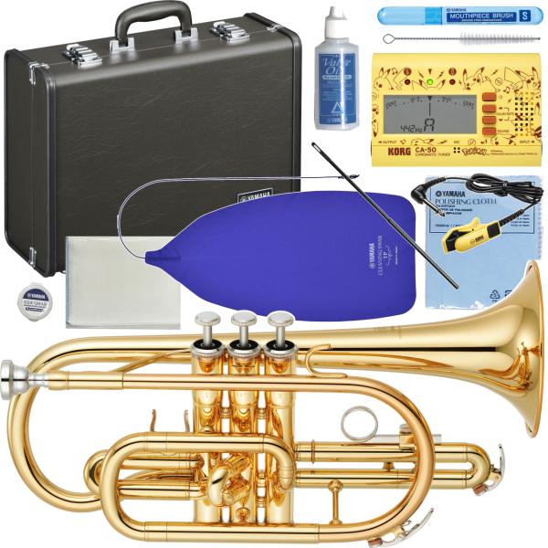 YAMAHA ( ヤマハ ) YCR-2330lll コルネット ラッカー ショート 管楽器 B♭ Cornet gold YCR-2330-3 セット G　北海道 沖縄 離島不可