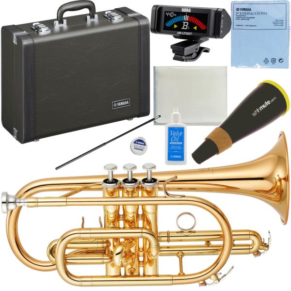 YAMAHA ( ヤマハ ) YCR-4330GII コルネット ラッカー ゴールドブラス ショート 管楽器 B♭ YCR-4330G-2 Cornet GOLD セット F　北海道 沖縄 離島不可