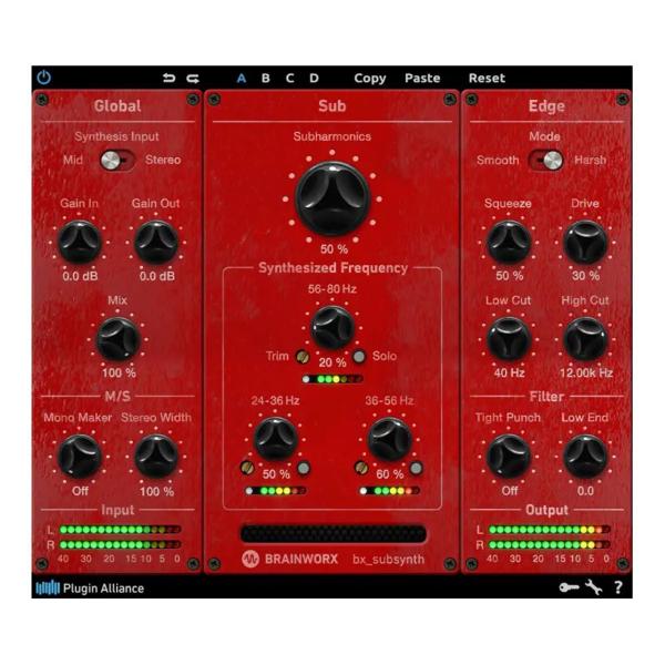 Plugin Alliance プラグインアライアンス Brainworx bx_subsynth ミックスツール エフェクト プラグイン