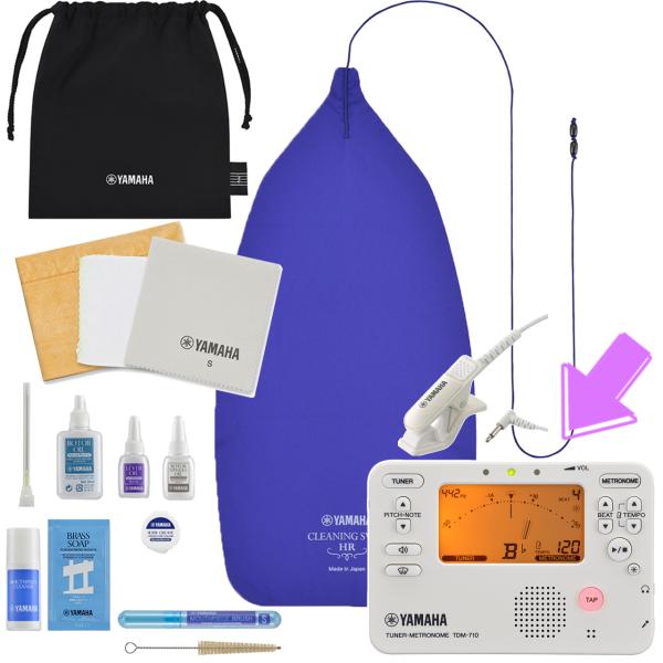 YAMAHA ヤマハ KOSHR6 フレンチホルン お手入れセット TDM-710IV アイボリー チューナーメトロノーム マイク TM-40IV セット F　北海道 沖縄 離島不可