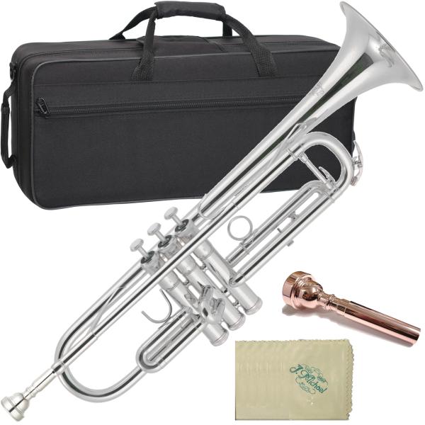 J Michael Jマイケル 3年保証 TR-300S トランペット B♭ 銀メッキ シルバー BACHマウスピース セットS　以下対応不可 北海道 沖縄 離島 代引き 同梱