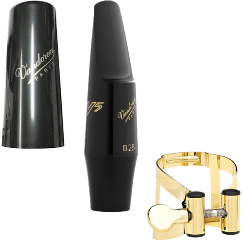 vandoren バンドーレン SM431 バリトンサックス ハードラバー マウスピース B25 V5 エボナイト baritone sax mouthpieces MOリガチャー セット F　北海道 沖縄 離島不可