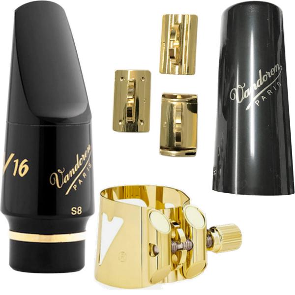 vandoren バンドーレン SM804 ソプラノサックス S8 マウスピース V16 ラバー soprano saxophone Mouthpieces OPTIMUMリガチャー セット D　北海道 沖縄 離島不可